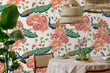 Load image into Gallery viewer, Victorian Asian Chinoiserie Peacock Peel and Stick Wallpaper
