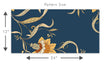 Load image into Gallery viewer, Victorian blue floral fabric peel and stick wallpaper
