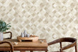 Load image into Gallery viewer, Mid Century geometric brown peel and stick wallpaper
