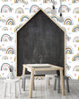 Load image into Gallery viewer, Girl room Scandinavian rainbow peel and stick wallpaper

