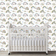 Load image into Gallery viewer, Girl room Scandinavian rainbow peel and stick wallpaper

