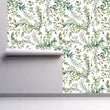 Load image into Gallery viewer, Botanical watercolor peel and stick wallpaper
