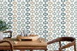 Load image into Gallery viewer, Geometric Mid-century modern peel and stick wallpaper

