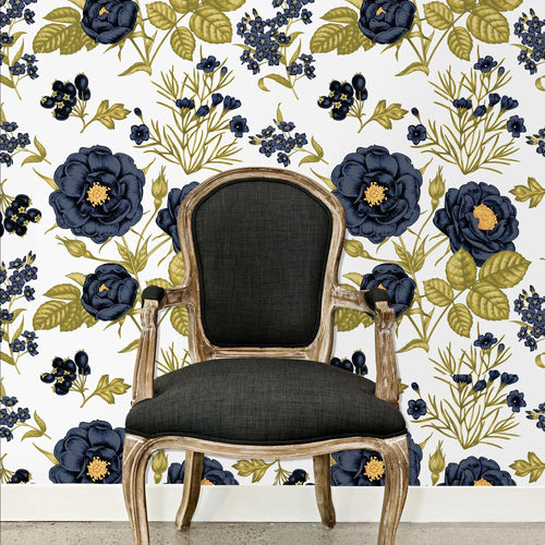 Damsel Walk Victorian Floral Wallpaper