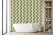 Load image into Gallery viewer, Green botanical peel and stick wallpaper
