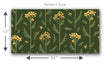 Load image into Gallery viewer, Green Victorian dark floral wallpaper
