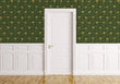 Load image into Gallery viewer, Green Victorian dark floral wallpaper
