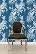 Load image into Gallery viewer, Blue Chinoiserie Victorian bird peel and stick wallpaper
