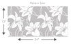 Load image into Gallery viewer, Grey Lily Flower Peel and Stick Wallpaper
