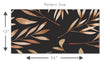 Load image into Gallery viewer, Black and gold leaves peel and stick wallpaper
