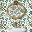 Load image into Gallery viewer, Blue chinoiserie Victorian peel and stick wallpaper
