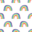 Load image into Gallery viewer, Kids Scandinavian rainbow fabric blend peel and stick wallpaper
