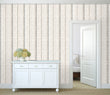 Load image into Gallery viewer, Linen striped farmhouse cottage fabric blend peel and stick wallpaper
