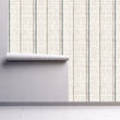 Load image into Gallery viewer, Linen striped farmhouse cottage fabric blend peel and stick wallpaper
