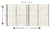 Load image into Gallery viewer, Linen striped farmhouse cottage fabric blend peel and stick wallpaper
