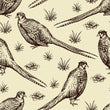 Load image into Gallery viewer, Victorian pheasants illustrated fabric blend peel and stick wallpaper
