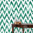 Load image into Gallery viewer, Geometric palm leaves tropical fabric peel and stick wallpaper
