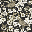 Load image into Gallery viewer, Dark floral Chinoiserie Peel and Stick Wallpaper
