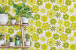 Load image into Gallery viewer, Mid-century modern floral peel and stick wallpaper
