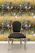 Load image into Gallery viewer, Victorian gold peacock Chinoiseries peel and stick wallpaper
