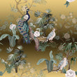 Load image into Gallery viewer, Victorian gold peacock Chinoiseries peel and stick wallpaper
