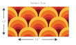 Load image into Gallery viewer, Orange geometric Mid-century modern peel and stick wallpaper
