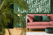 Load image into Gallery viewer, Tropical palm mid-century modern peel and stick wallpaper
