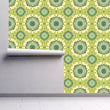 Load image into Gallery viewer, Mid-century Modern green peel and stick wallpaper
