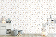 Load image into Gallery viewer, Alphabet Scandinavian boys room peel and stick wallpaper
