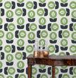 Load image into Gallery viewer, Vintage floral Mid-century Modern blue and green peel and stick wallpaper
