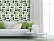 Load image into Gallery viewer, Vintage floral Mid-century Modern blue and green peel and stick wallpaper
