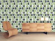 Load image into Gallery viewer, Vintage floral Mid-century Modern blue and green peel and stick wallpaper
