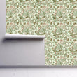 Load image into Gallery viewer, Girl room paisley pink and green peel and stick wallpaper
