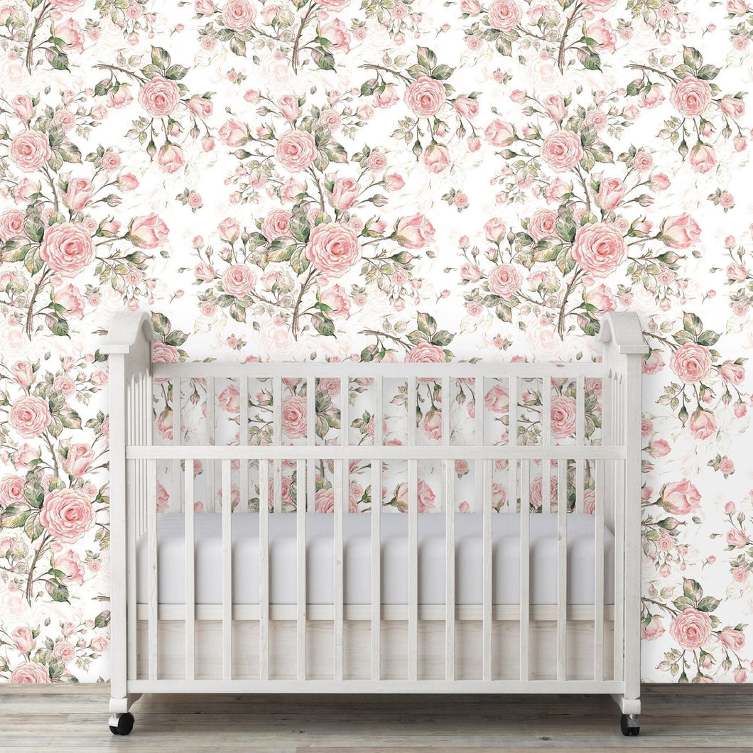 Sweet Audrina Floral Wallpaper