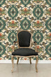 Load image into Gallery viewer, Damask Victorian Chinoiseries fabric peel and stick wallpaper
