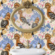 Load image into Gallery viewer, Victorian chinoiserie bird floral peel and stick wallpaper
