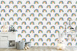 Load image into Gallery viewer, Kids Scandinavian rainbow fabric blend peel and stick wallpaper
