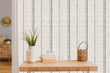 Load image into Gallery viewer, Linen striped farmhouse cottage fabric blend peel and stick wallpaper
