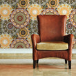 Load image into Gallery viewer, Boho vintage Mid-century Modern peel and stick wallpaper
