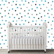 Load image into Gallery viewer, Kids&#39; room blue star peel and stick wallpaper
