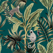 Load image into Gallery viewer, Mid-century modern chinoiserie botanical peel and stick wallpaper
