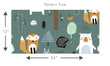 Load image into Gallery viewer, Blue woodland animals boy room peel and stick wallpaper
