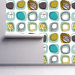 Load image into Gallery viewer, Mid-century modern retro vintage geometric peel and stick wallpaper
