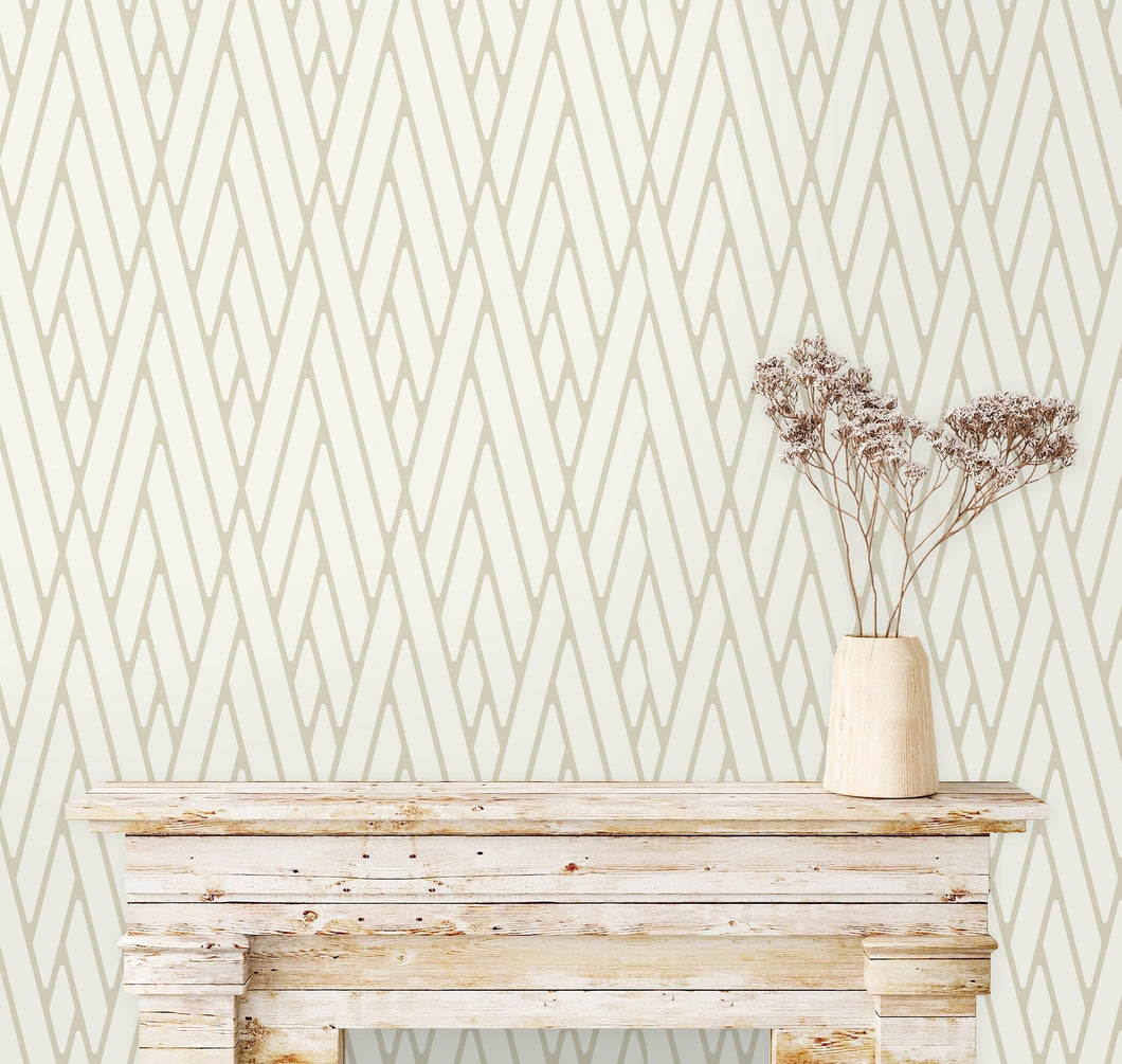 Grey Wallpaper, Striped Wallpaper, Cottage Wallpaper, Farmhouse Wallpaper, Peel and Stick Wallpaper, Fabric Wallpaper