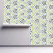 Load image into Gallery viewer, Vintage retro Mid-century Modern geometric yellow and brown fabric blend peel and stick wallpaper
