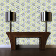 Load image into Gallery viewer, Vintage retro Mid-century Modern geometric yellow and brown fabric blend peel and stick wallpaper
