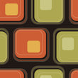 Load image into Gallery viewer, Geometric Mid-Century Modern green and orange peel and stick wallpaper
