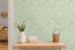 Load image into Gallery viewer, Green botanical leaves cottage farmhouse textured fabric peel and stick wallpaper
