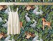 Load image into Gallery viewer, Woodland animals deer and rabbit forest kids fabric peel and stick wallpaper
