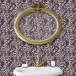 Load image into Gallery viewer, Purple floral girl room damask peel and stick wallpaper
